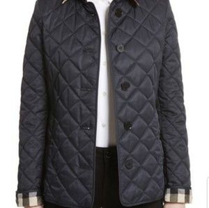 Brand New Burberry Frankby Quilted Jacket Navy